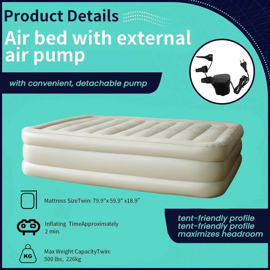 Double Automatic Inflatable Mattress My Store