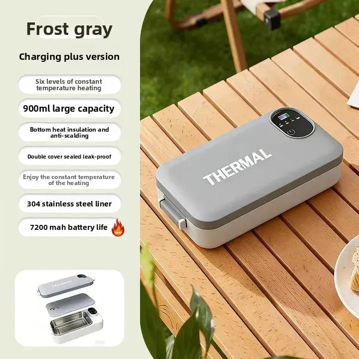 New Model of Water-Free Heating Lunch Box, USB Charging Portable Insulated Lunch Box, 304 Stainless Steel Electric Heating Lunch Box My Store