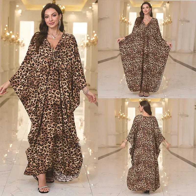 Cotton Printed Vacation Beach Long Dress for Women, Loose Long Dress, Bikini Cover-Up, Sun Protection Clothing My Store