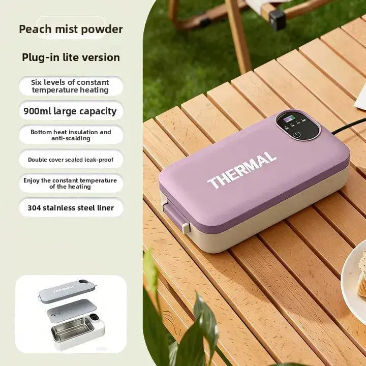 New Model of Water-Free Heating Lunch Box, USB Charging Portable Insulated Lunch Box, 304 Stainless Steel Electric Heating Lunch Box My Store
