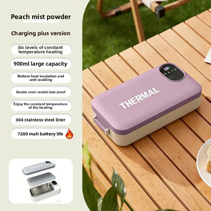 New Model of Water-Free Heating Lunch Box, USB Charging Portable Insulated Lunch Box, 304 Stainless Steel Electric Heating Lunch Box My Store