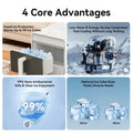 PSZBJ-K12   Automatic Ice Maker-Blue Storage Ice for Outdoor Camping. Features: 12kg/day capacity, PVC material (BPA-free), touch controls, quick ice-making, coffee ice cubes, car-friendly des Doba