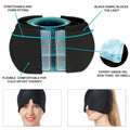 Migraine Relief Hat Gel Hot Cold Therapy Ice cap 360° Pain Mask Gel Release Pressure Head Massager Relax Pain Pack Eye Masks with Free Gift Doba
