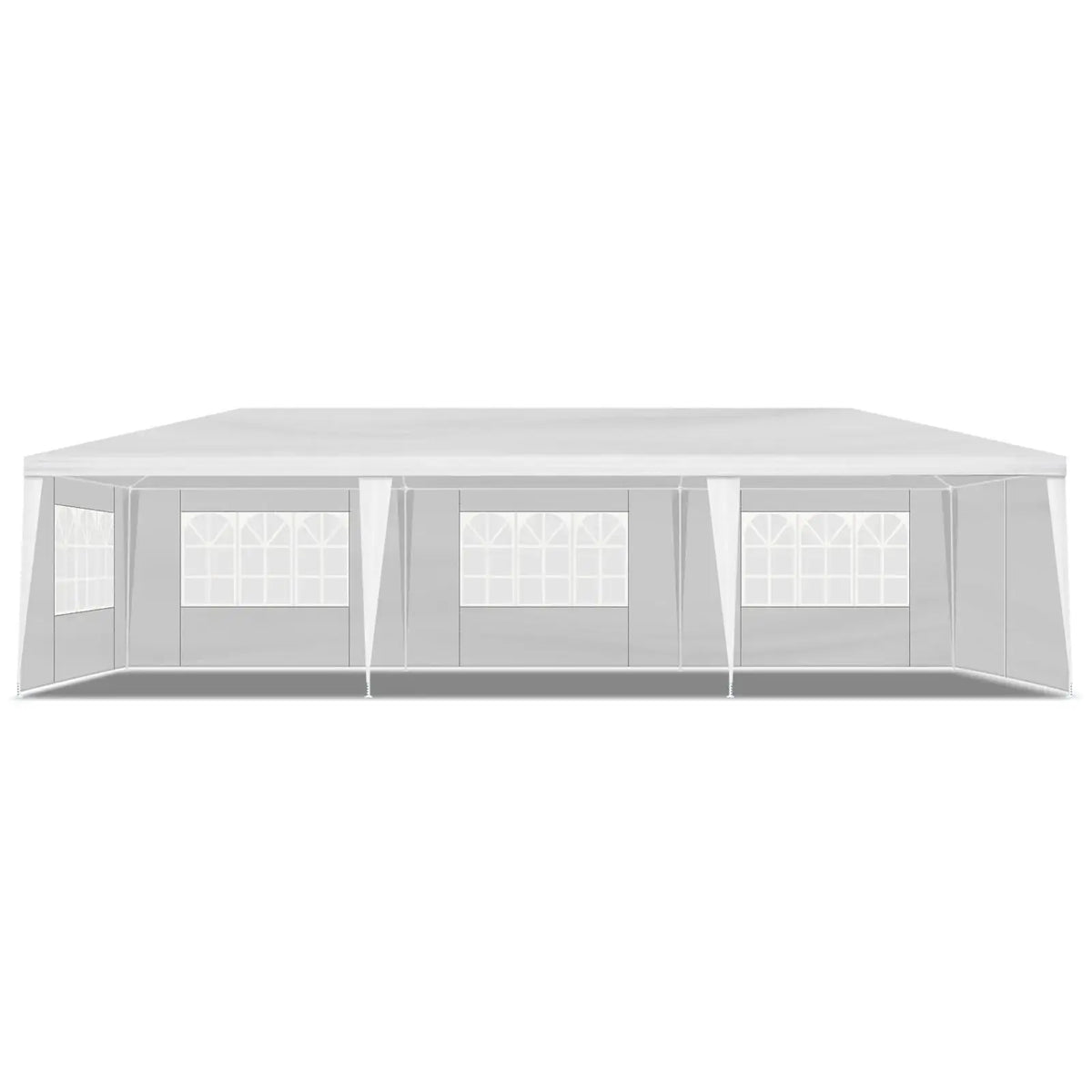 10'x30' Outdoor Party Tent with 8 Removable Sidewalls, Waterproof Canopy Patio Wedding Gazebo, White (self-pickup ONLY) Doba