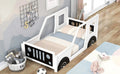 Twin Size Classic Car-Shaped Platform Bed with Wheels Doba