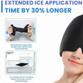 Migraine Relief Hat Gel Hot Cold Therapy Ice cap 360° Pain Mask Gel Release Pressure Head Massager Relax Pain Pack Eye Masks with Free Gift Doba