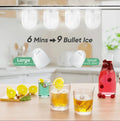 PSZ6Y10 Home Ice Maker-Outdoor Camping Ice Production 12kg/day bullet ice maker-PVC BPA-free, quick ice production. Coffee ice cubes, car fridge compatible. Alcohol ice maker with a Doba