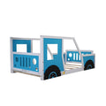 Twin Size Classic Car-Shaped Platform Bed with Wheels Doba
