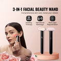 Red Light Therapy Wand for Face and Neck, 3-in-1 LED Facial Wand Red Light Therapy Device with Heating Therapy| Vibrating Facial Massage, Portable LED Beauty Wand Doba