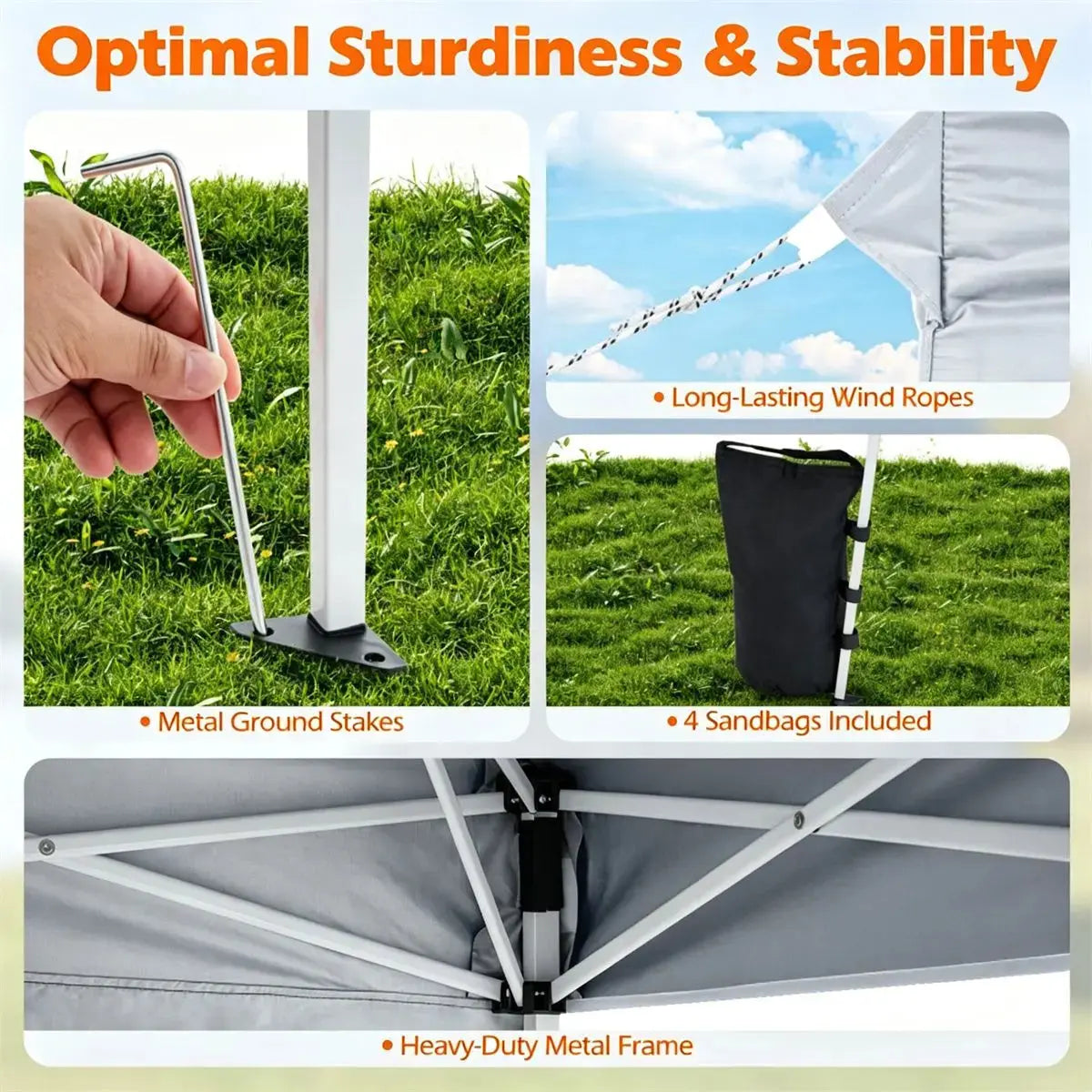 Adjustable 9x9 Outdoor Canopy Tent with Waterproof Sidewalls and UPF 50+ Protection Doba