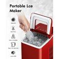 26lbs/24h Portable Countertop Ice Maker Machine with Scoop Doba