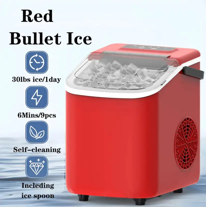 PSZ6Y10 Home Ice Maker-Outdoor Camping Ice Production 12kg/day bullet ice maker-PVC BPA-free, quick ice production. Coffee ice cubes, car fridge compatible. Alcohol ice maker with a Doba