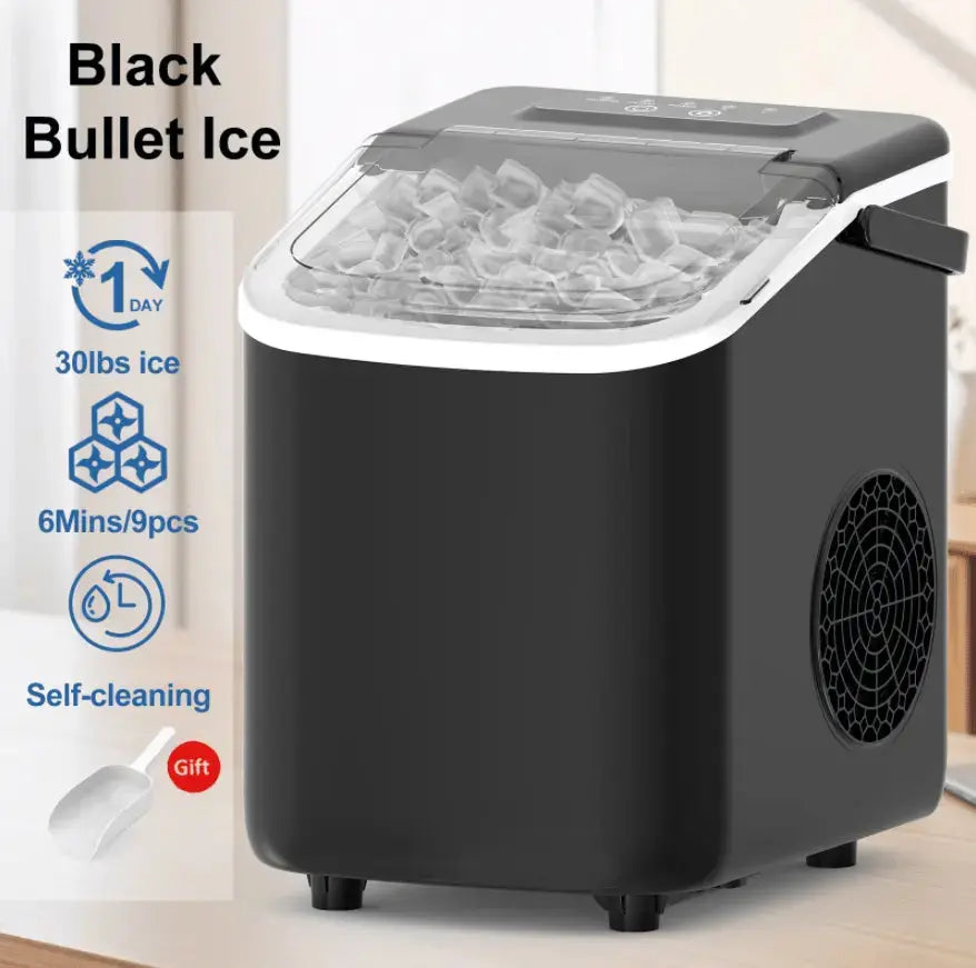 PSZ6Y10  Home Ice Maker-Outdoor Camping Ice Production 12kg/day bullet ice maker-PVC BPA-free, quick ice production. Coffee ice cubes, car fridge compatible. Alcohol ice maker with a Doba