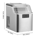 Countertop Ice Maker, 24 Cubes Ready in 15 Mins, 45lbs in 24Hrs, Self-Cleaning Portable Ice Maker with Ice Scoop and Basket, Ice Machine with 3 Sizes Ice Cube for Home Kitchen Office Party Doba