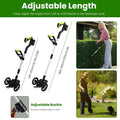 21V Electric Weed Edger Cordless String Trimmer Grass Mower Eater Bush Cutter with 16800RPM 2x 3000mAh Batteries 3.6-4.6FT Length 90° Rotatable Angle Saw Blade Steel Blade String Blade GPCT5290 Doba
