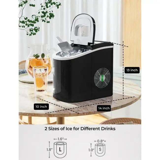 Mini Portable Electric Ice Maker Machine with Ice Scoop Doba