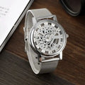 Men's Transparent Cutout Roman Mesh Quartz Watch Doba