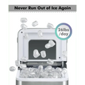 26lbs/24h Portable Countertop Ice Maker Machine with Scoop Doba