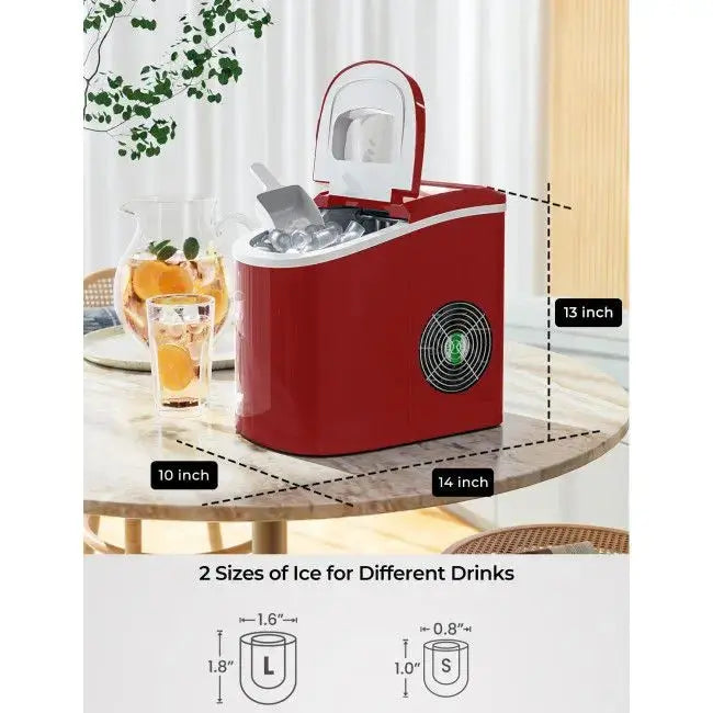 Mini Portable Electric Ice Maker Machine with Ice Scoop Doba