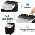PSZ6Y10 Home Ice Maker-Outdoor Camping Ice Production 12kg/day bullet ice maker-PVC BPA-free, quick ice production. Coffee ice cubes, car fridge compatible. Alcohol ice maker with a Doba