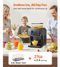 Snowflake Ice Maker-44-pound 24-hour ice maker with stainless steel blades, PVC construction, BPA-free, LED display with auto-cleaning program, electric ice cream maker with Doba