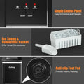 26lbs/24h Portable Countertop Ice Maker Machine with Scoop Doba