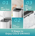 PSZ6Y10  Home Ice Maker-Outdoor Camping Ice Production 12kg/day bullet ice maker-PVC BPA-free, quick ice production. Coffee ice cubes, car fridge compatible. Alcohol ice maker with a Doba