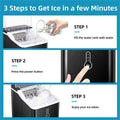 Countertop Ice Maker Machine;  Portable Compact Ice Cube Maker with Ice Scoop & Basket;  26Lbs/24H Ice Machine for Home/Kitchen/Office/Bar;  Black;  Green;  Silver Doba