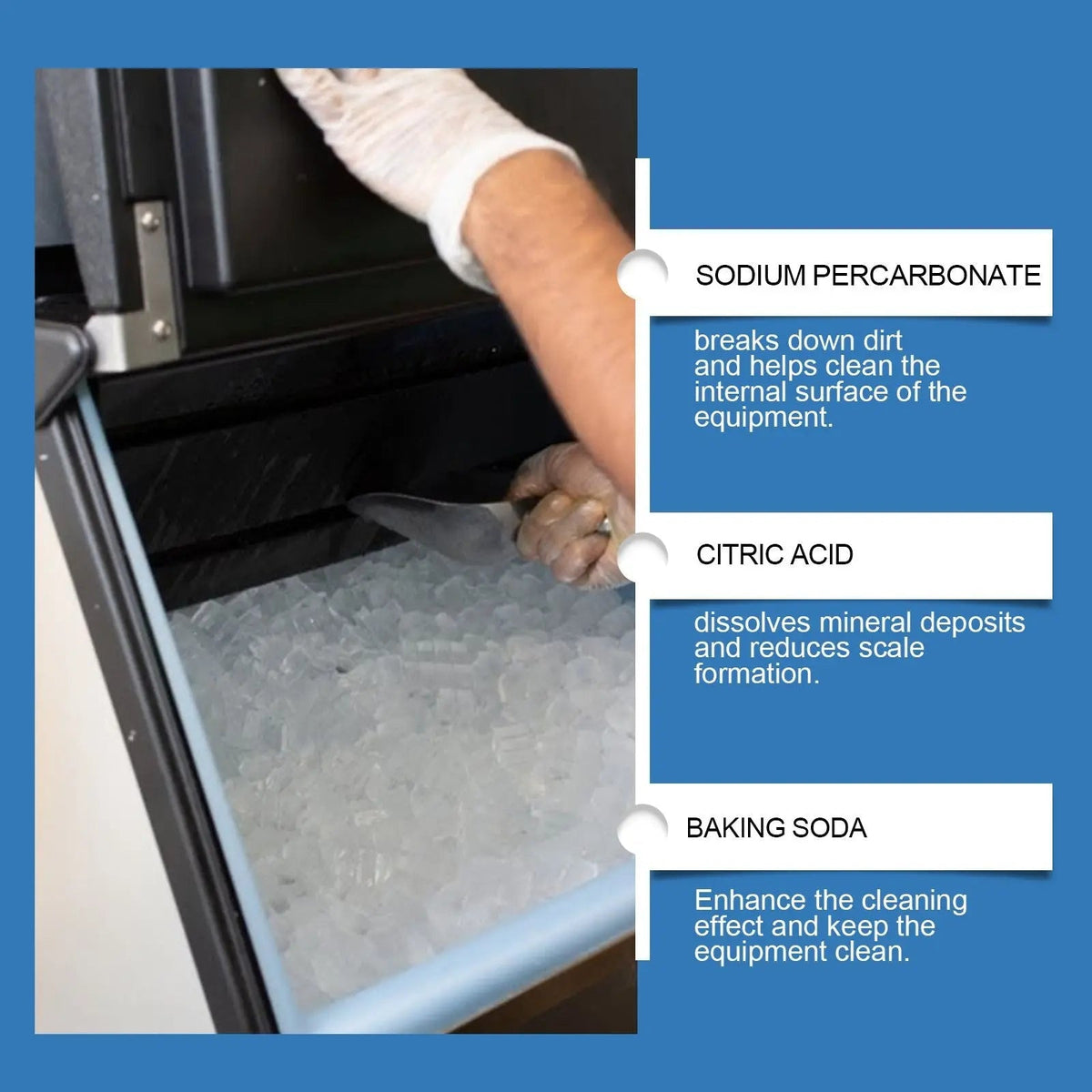 Ice Maker Cleaning Tablets, Descaling & Deodorizing Cleanser for Portable Undercounter Countertop Ice Machines, Efficient Mineral Scale Stain Remover, 12 Pack Doba
