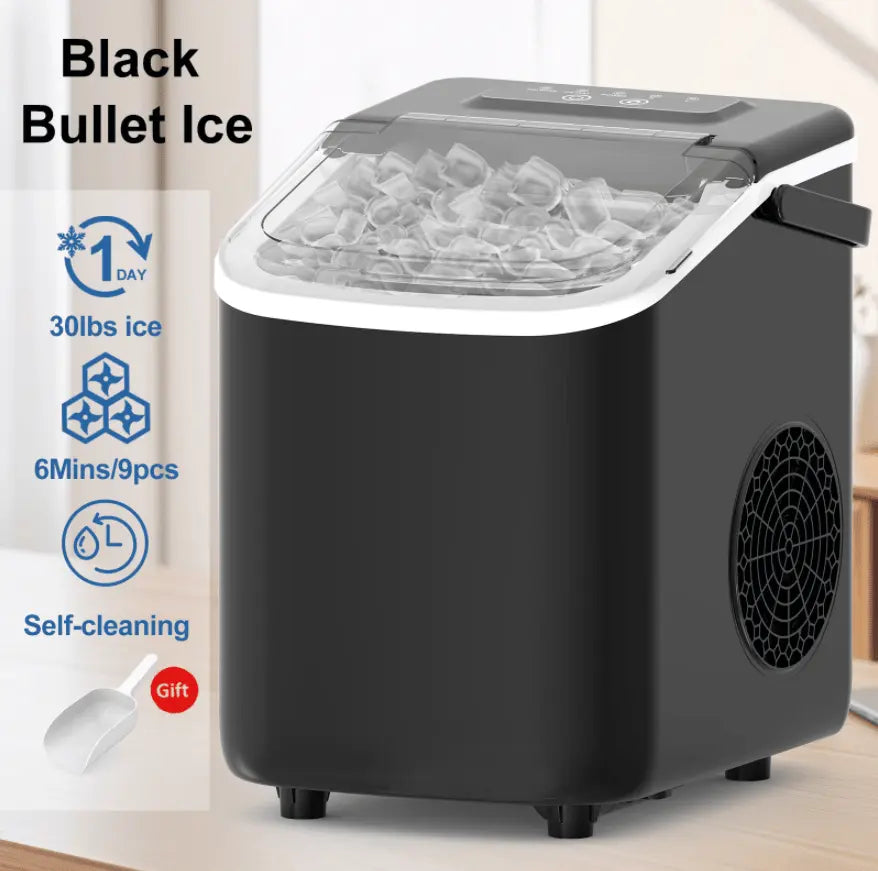 PSZ6Y10 Home Ice Maker-Outdoor Camping Ice Production 12kg/day bullet ice maker-PVC BPA-free, quick ice production. Coffee ice cubes, car fridge compatible. Alcohol ice maker with a Doba