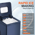 PSZ6D Automatic Ice Maker-Home & Outdoor Camping Ice Maker with Bullet Ice Technology. 12kg/day capacity, PVC material (BPA-free), touch-sensitive buttons, instant ice production, coffee ice cubes Doba