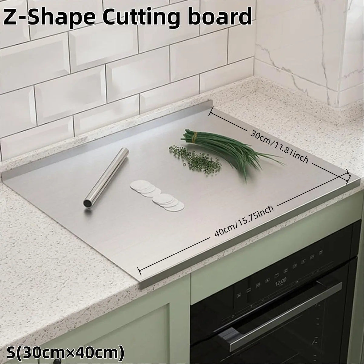 XXL 304 Stainless Steel Cutting Board  Anti-Slip & Mildew-Proof! No More Moldy Wooden Boards | Heavy-Duty & Food-Safe, Easy to Clean – Chop Meat, Knead Dough, Bake Prep All-in-One | Must-Have for Home Doba