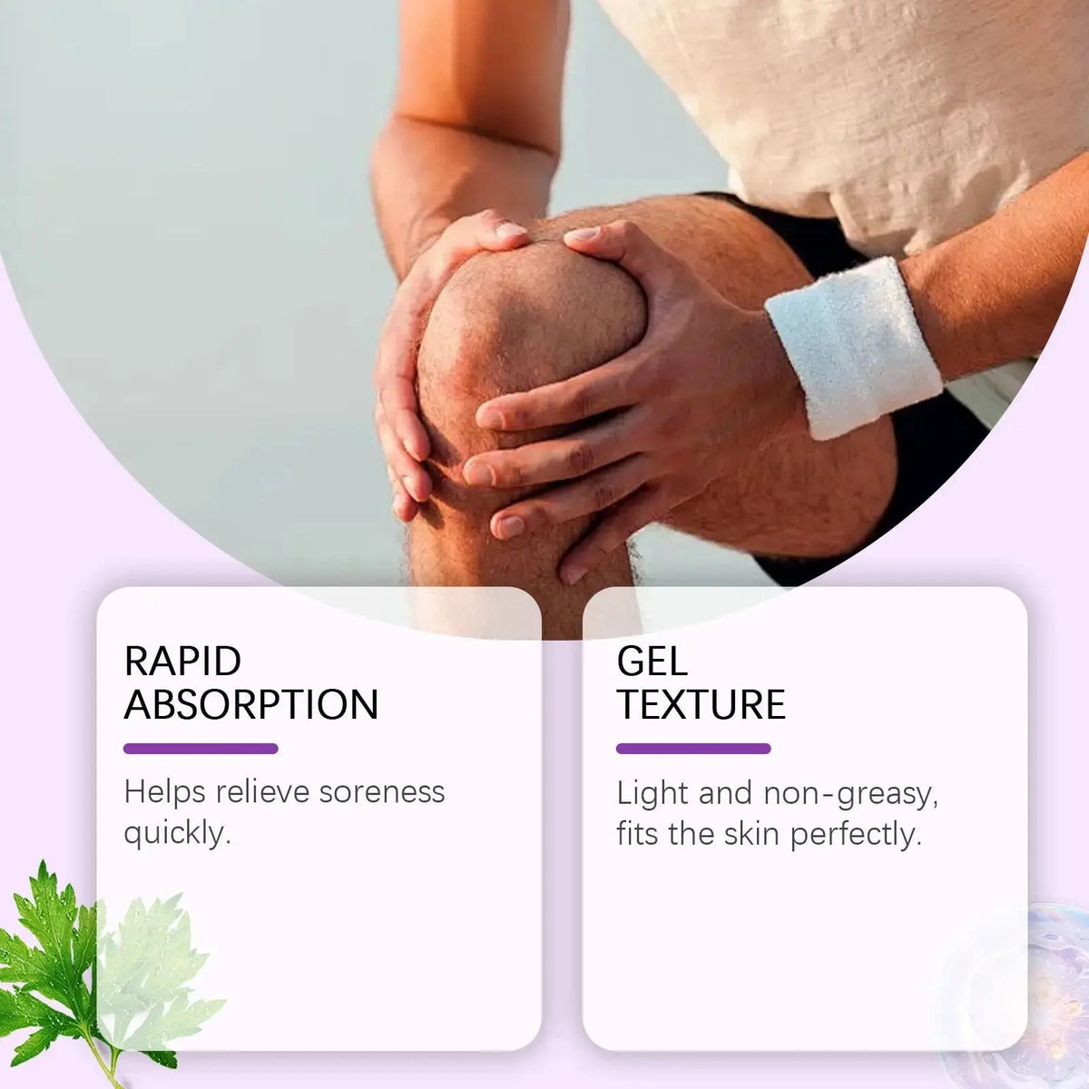 Herbal Body Massage Gel Mild Plant Extract Skin Soothing Care Cream for Shoulder Neck Waist Leg Daily Home Body Rub Moisturizing Massage Ointment 100g Doba