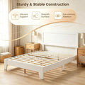 Large Modern Bed Frame with Headboard King Size Bedroom Furniture  Finish Queen Size Doba