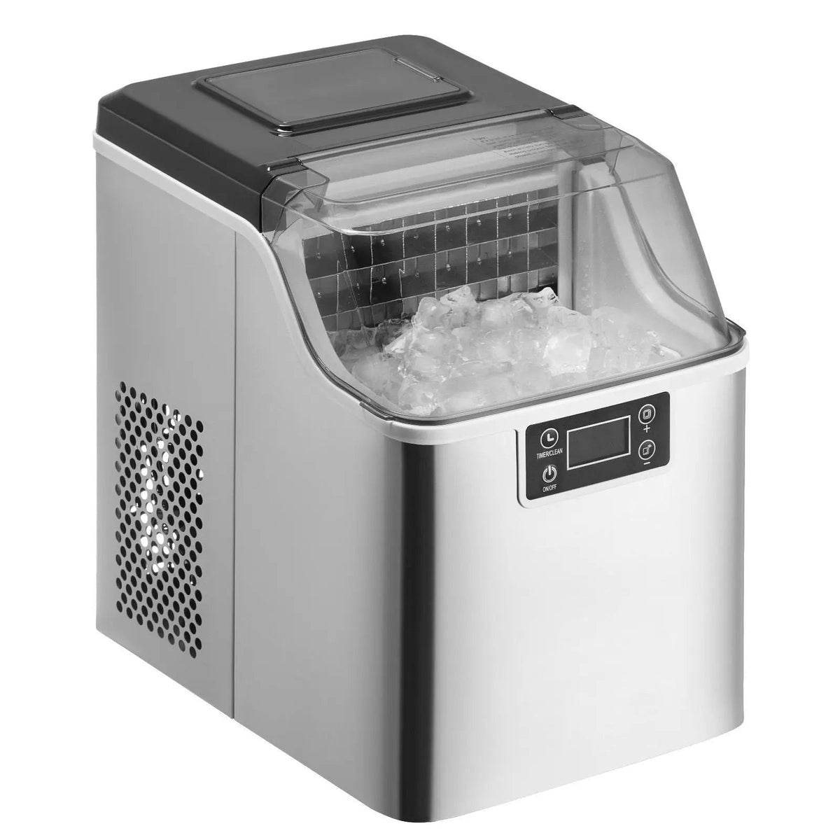 Countertop Ice Maker, 24 Cubes Ready in 15 Mins, 45lbs in 24Hrs, Self-Cleaning Portable Ice Maker with Ice Scoop and Basket, Ice Machine with 3 Sizes Ice Cube for Home Kitchen Office Party Doba