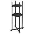 Water Dispenser Stand, 2 Tiers Water Jug Holder for 1 Bottle, Heavy Duty Jug Rack Organizer with Detachable Storage Shelf, Cross-Shaped Stable Base, for Kitchen, Office, Living Room, Black Doba