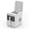 PSZBJ-K12   Automatic Ice Maker-Blue Storage Ice for Outdoor Camping. Features: 12kg/day capacity, PVC material (BPA-free), touch controls, quick ice-making, coffee ice cubes, car-friendly des Doba
