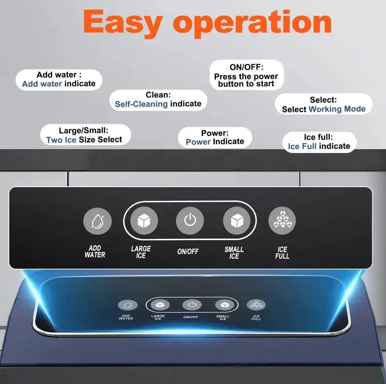 PSZ6D Automatic Ice Maker-Home & Outdoor Camping Ice Maker with Bullet Ice Technology. 12kg/day capacity, PVC material (BPA-free), touch-sensitive buttons, instant ice production, coffee ice cubes Doba