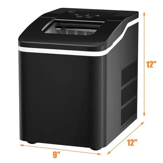 26lbs/24h Portable Countertop Ice Maker Machine with Scoop Doba