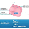 360° Massage Migraine Relief Hat Stress Relief Eye Mask Gel Hot Cold Therapy Headache Pain Relief Cap  Ice Head Wrap for Headache and Puffy Eyes Doba