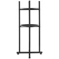 Water Dispenser Stand, 2 Tiers Water Jug Holder for 1 Bottle, Heavy Duty Jug Rack Organizer with Detachable Storage Shelf, Cross-Shaped Stable Base, for Kitchen, Office, Living Room, Black Doba