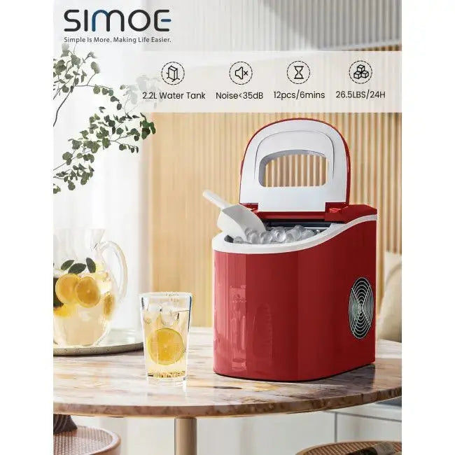 Mini Portable Electric Ice Maker Machine with Ice Scoop Doba