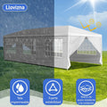 10'x30' Outdoor Party Tent with 8 Removable Sidewalls, Waterproof Canopy Patio Wedding Gazebo, White (self-pickup ONLY) Doba