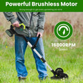 21V Electric Weed Edger Cordless String Trimmer Grass Mower Eater Bush Cutter with 16800RPM 2x 3000mAh Batteries 3.6-4.6FT Length 90° Rotatable Angle Saw Blade Steel Blade String Blade GPCT5290 Doba