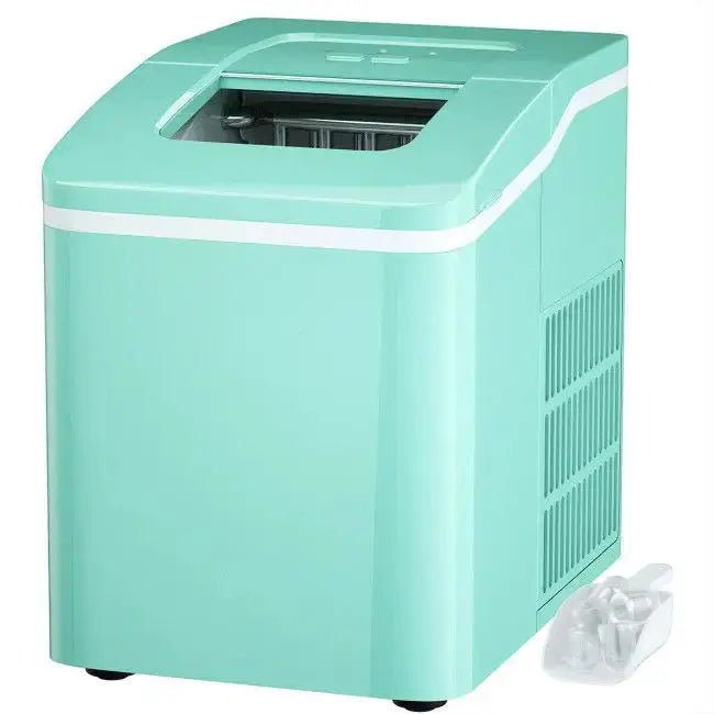 26lbs/24h Portable Countertop Ice Maker Machine with Scoop Doba