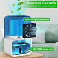 Portable Small Dehumidifier with Humidity Display, 10oz Moisture Removal per Day, 1.1L Water Tank, 1-24H Timer & 7-Color Night Light for Bathroom RV Closet Doba