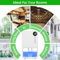 Portable Small Dehumidifier with Humidity Display, 10oz Moisture Removal per Day, 1.1L Water Tank, 1-24H Timer & 7-Color Night Light for Bathroom RV Closet Doba