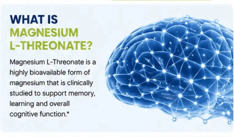 Magnesium L-Threonate Powder 15 Single Serve Sticks Dietary Supplement, Zero Fat Non-GMO No Artificial Color, Daily Nutrient to Help Support Memory & Cognitive Function & Gentle Energy Support Doba
